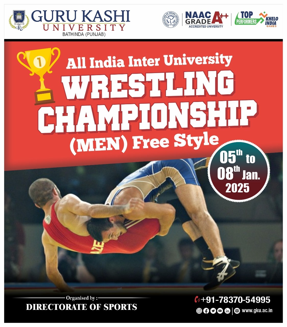 Wrestling Men Free Style Championship